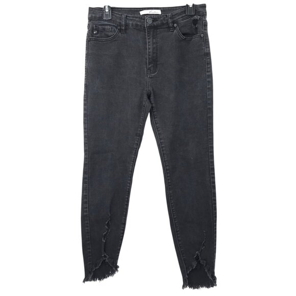 KanCan Distressed Ripped Ankle Skinny Jeans Womens 9 High Rise Denim KC8395BK - Picture 1 of 15